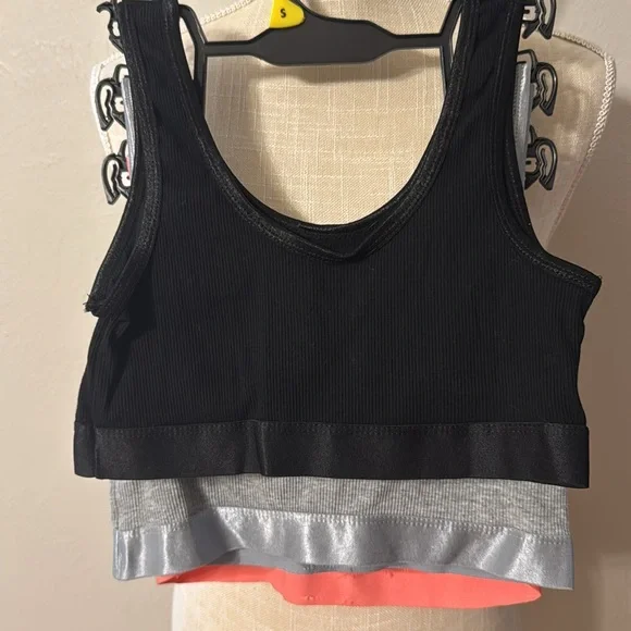 Joe Boxer Bra Trio - Coral,Gray, Black - Picture 2 of 7